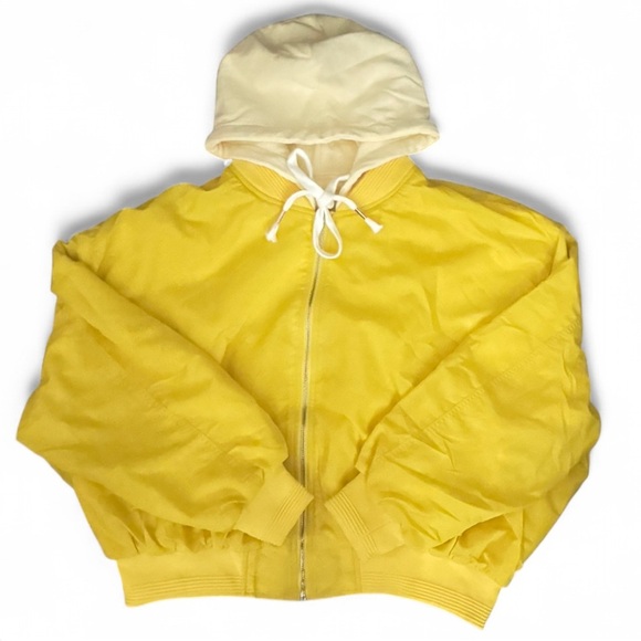 NWT Women’s Yellow Reversible Hooded Jacket - Picture 5 of 10